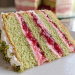 Raspberry Pistachio Layer Cake