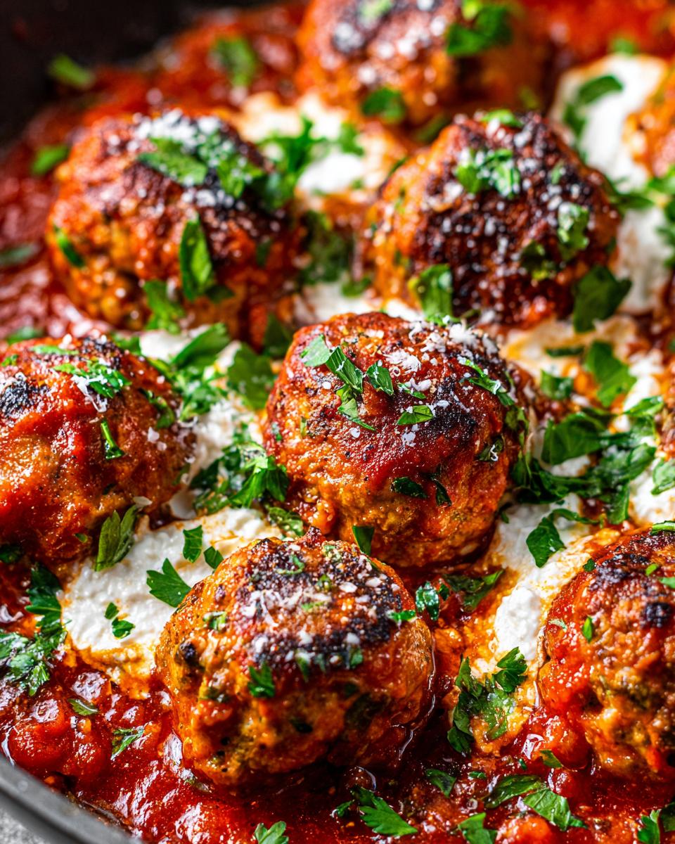 Ricotta meatballs - detail 1