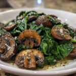Sauteed Spinach and Mushrooms with Garlic and Lemon