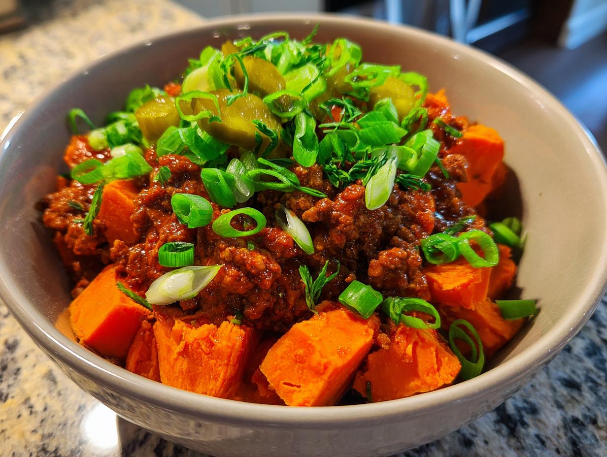 Amazing Sloppy Joe Sweet Potato Bowls in 45
