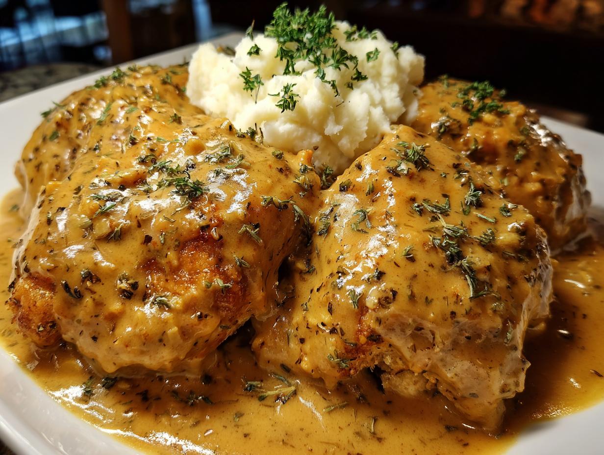 Amazing 1-pan Smothered chicken in 40 mins