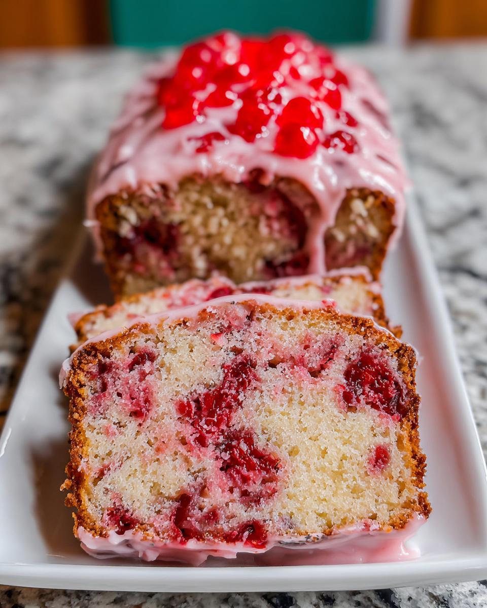 Soft Cherry Bread With Sweet Almond Glaze - detail 1