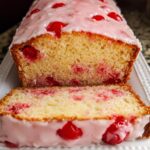 Soft Cherry Bread With Sweet Almond Glaze