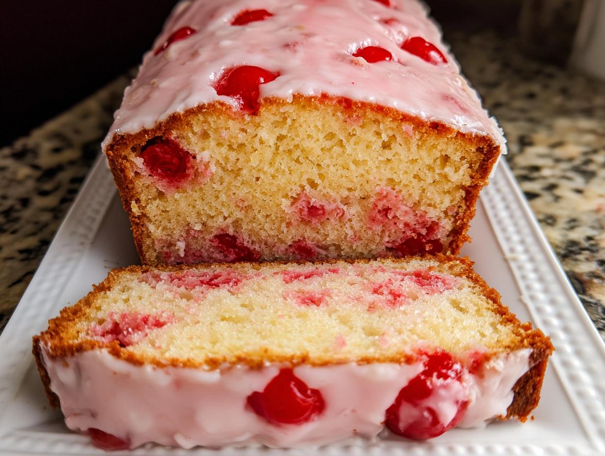 Soft Cherry Bread With Sweet Almond Glaze 1 bake
