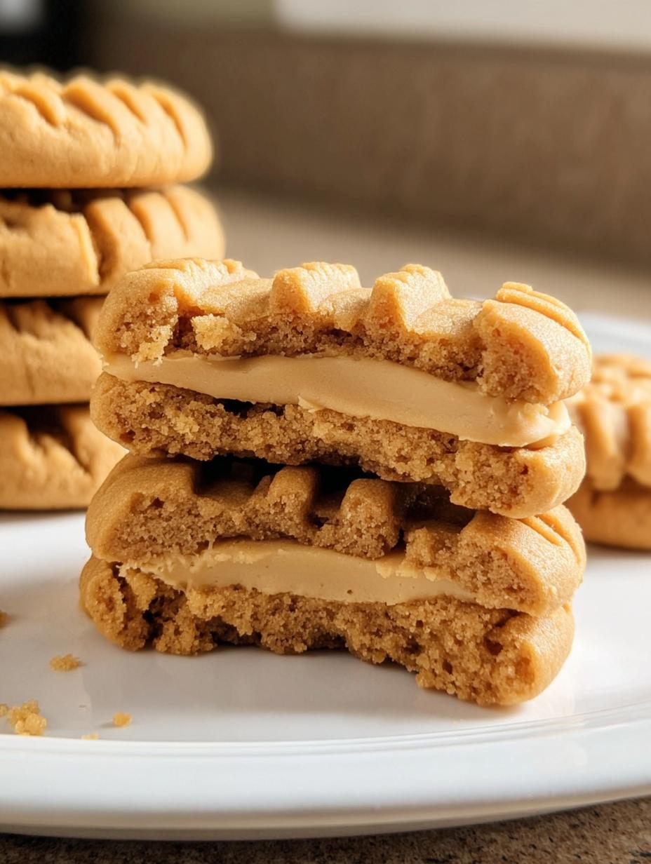 Soft Peanut Butter Sandwich Cookies With Creamy Filling - detail 2