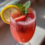 Sparkling Strawberry Rhubarb Brunch Punch