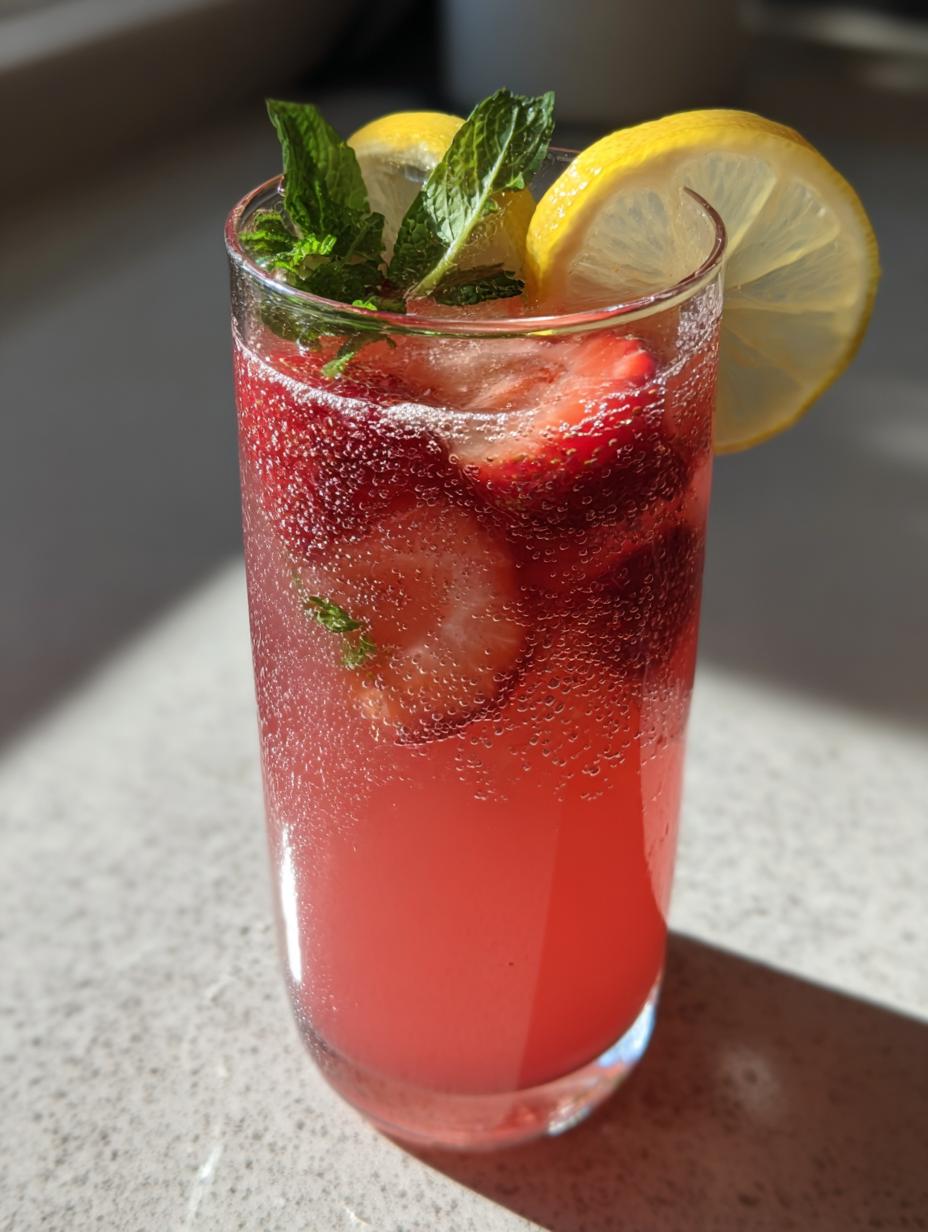 Sparkling Strawberry Rhubarb Brunch Punch - detail 2