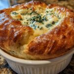 Spinach Cheese Egg Soufflé With Flaky Crescent Crust