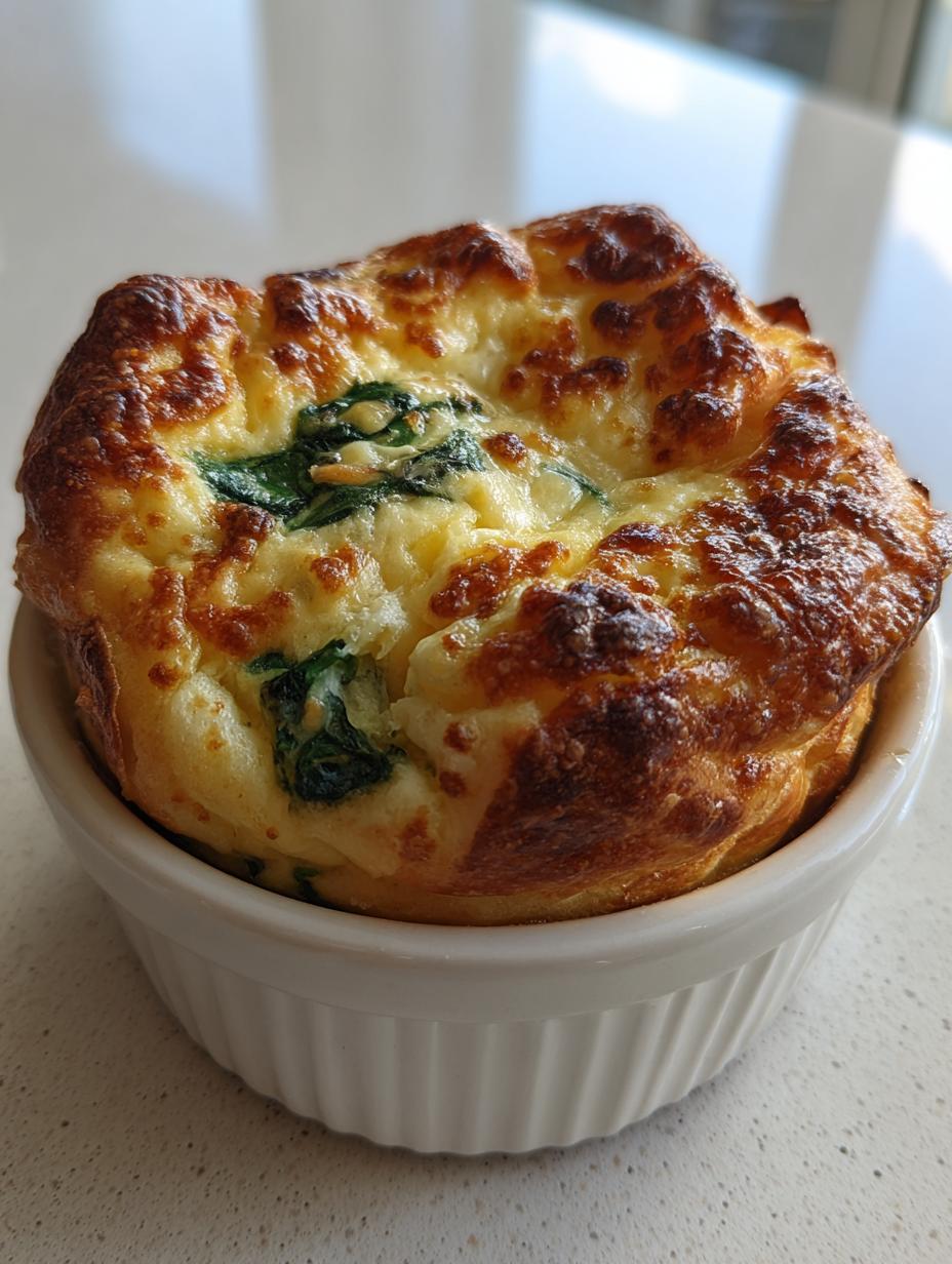 6 Amazing Spinach Cheese Egg Soufflé Crust Cups 5 Spinach Cheese Egg Soufflé With Flaky Crescent Crust - detail 2