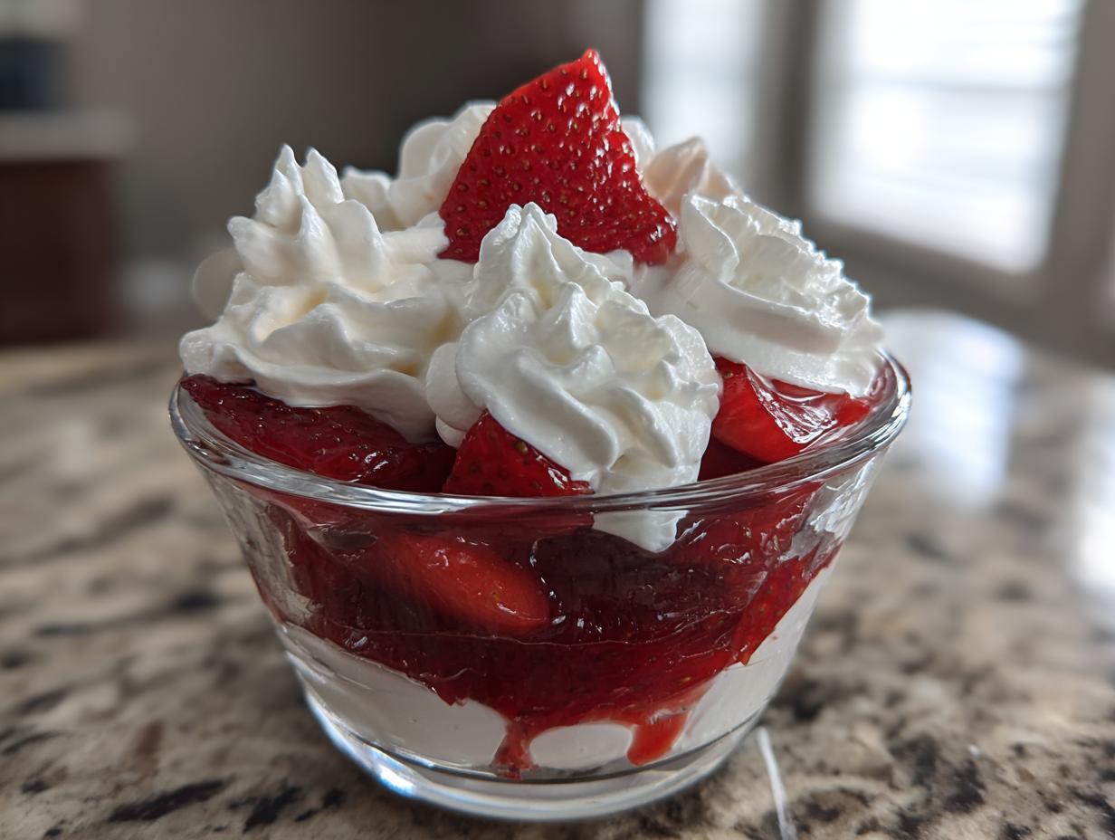 Strawberries and Cream Mini Parfaits No Bake