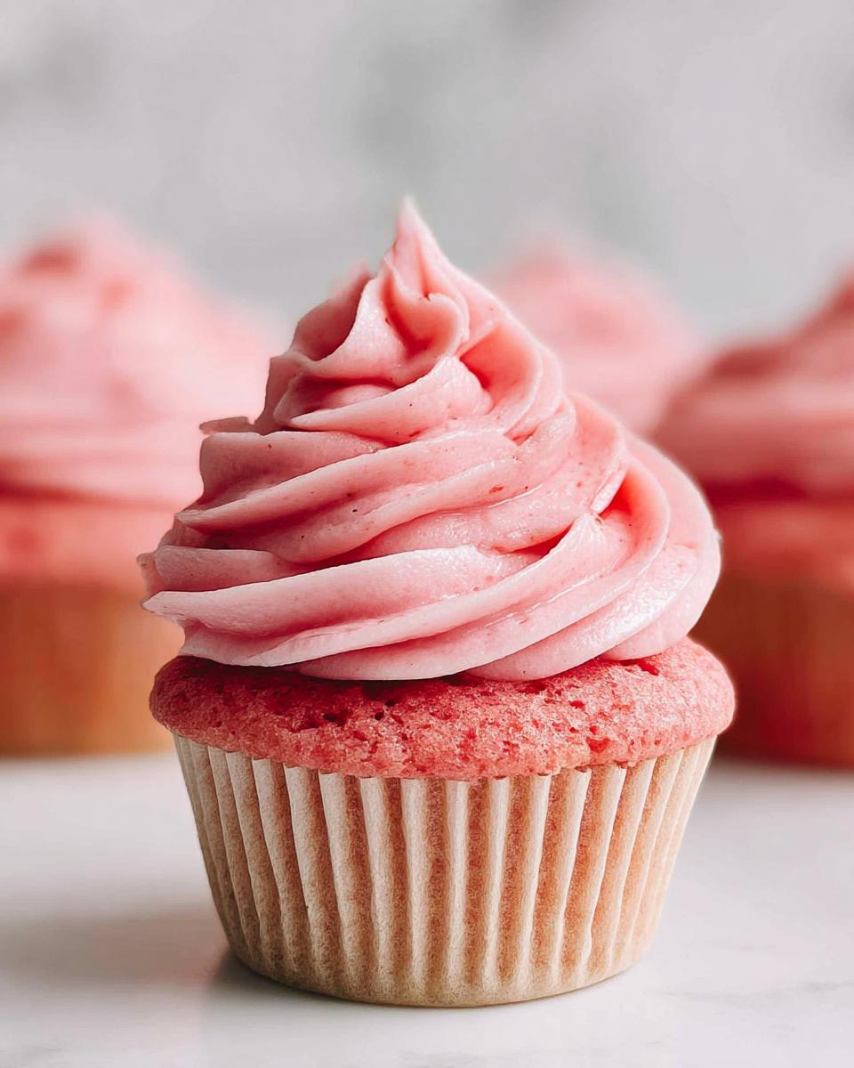 Amazing 24 Strawberry Buttercream Cupcakes Soft and Fluffy 4 Strawberry Buttercream Cupcakes Soft and Fluffy - detail 1