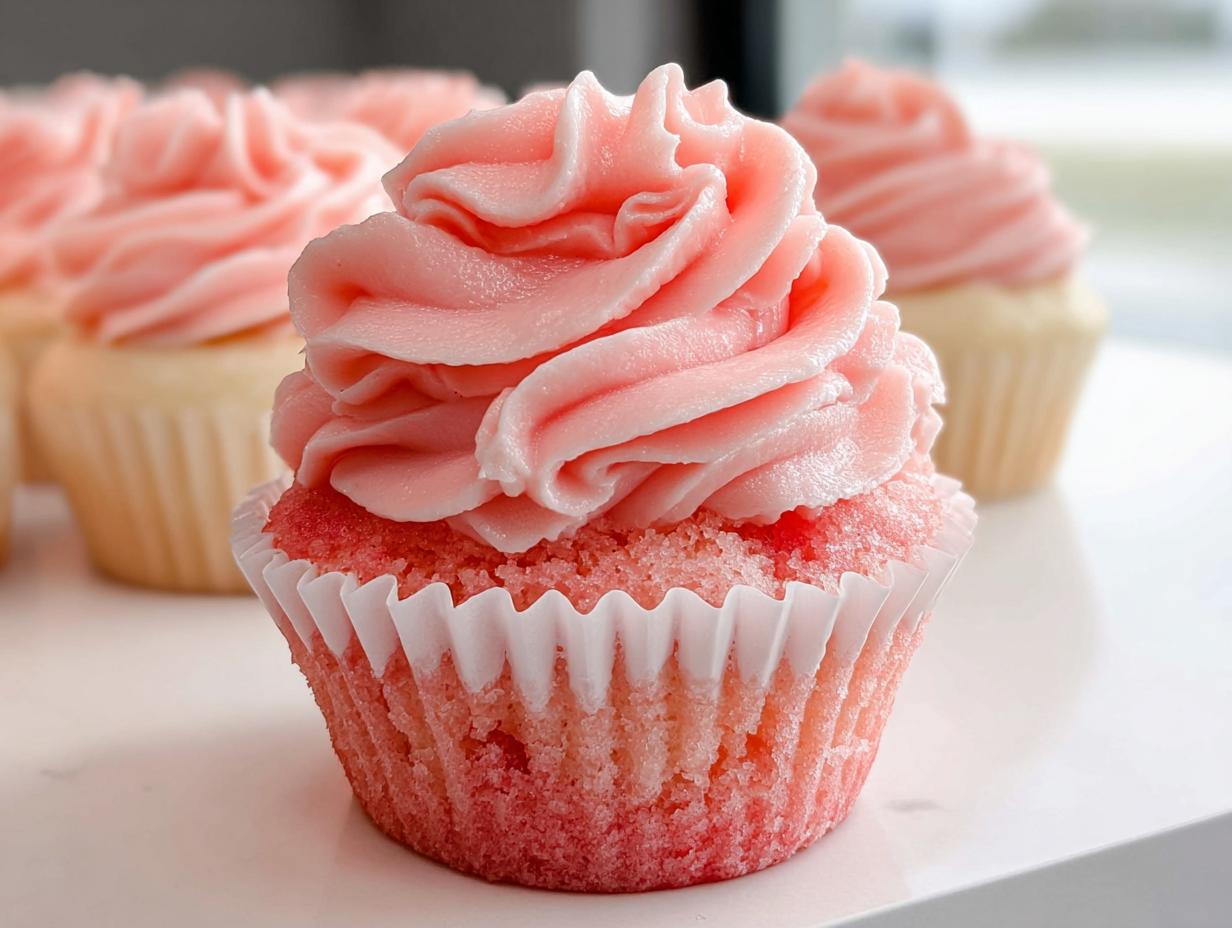 Amazing 24 Strawberry Buttercream Cupcakes Soft and Fluffy