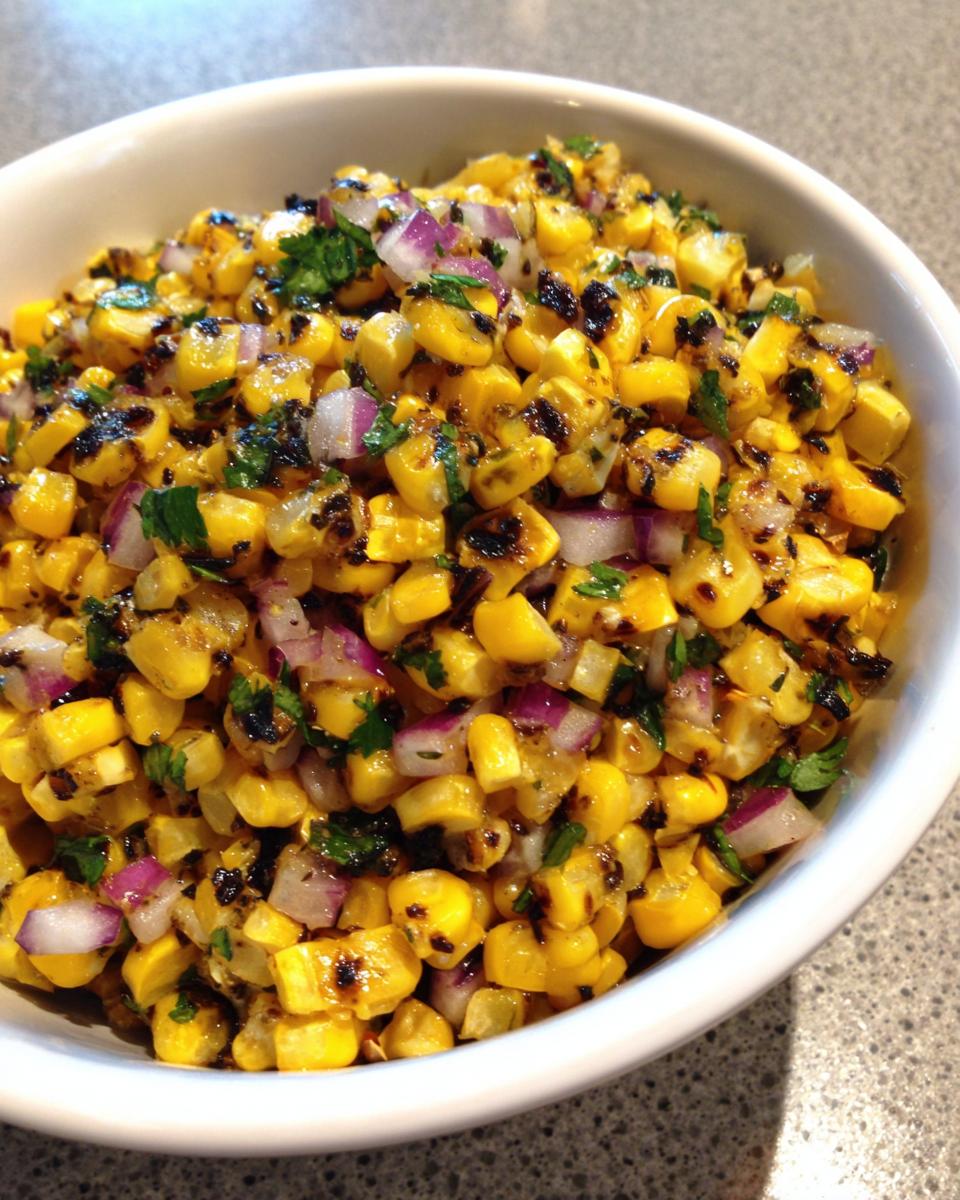 Sweet Corn Salsa with Roasted Poblano and Lime - detail 1