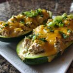 Tuna melt zucchini boats