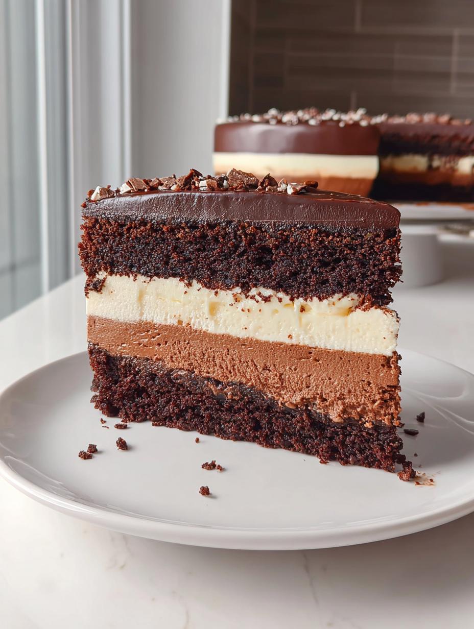 Tuxedo Cake with Chocolate and White Mousse 3 Joy 5 Tuxedo Cake with Chocolate and White Mousse - detail 2