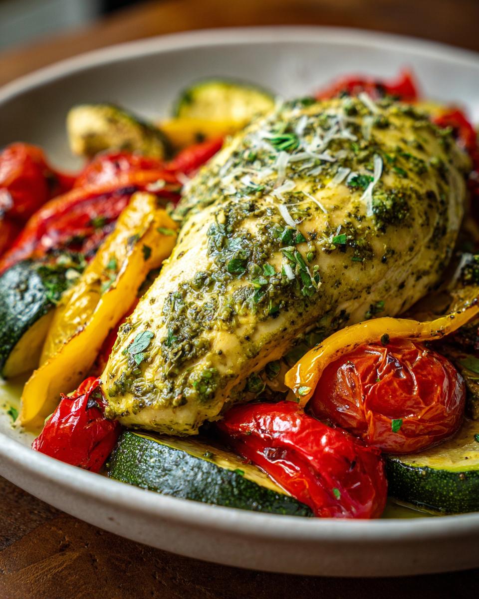 baked Italian chicken and vegetables - detail 1