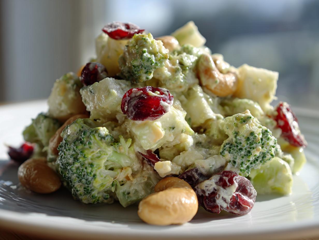 broccoli cashew apple pear salad