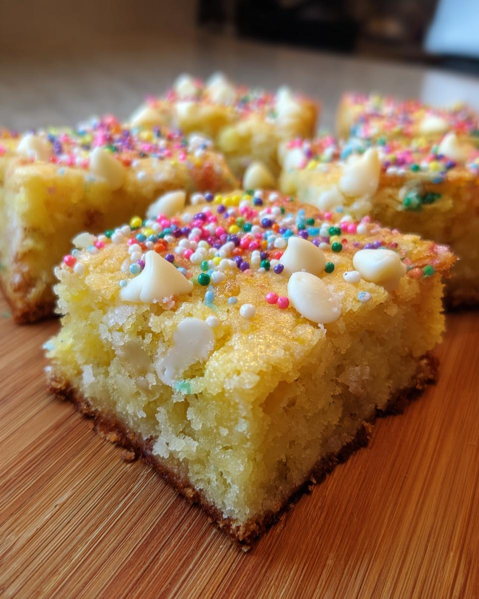 cake batter blondies - detail 1