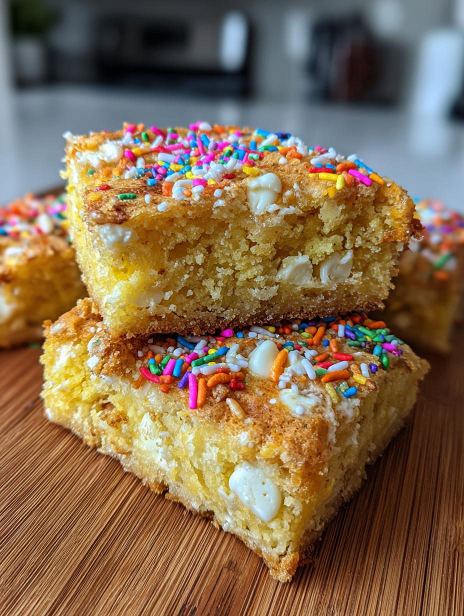 cake batter blondies - detail 2