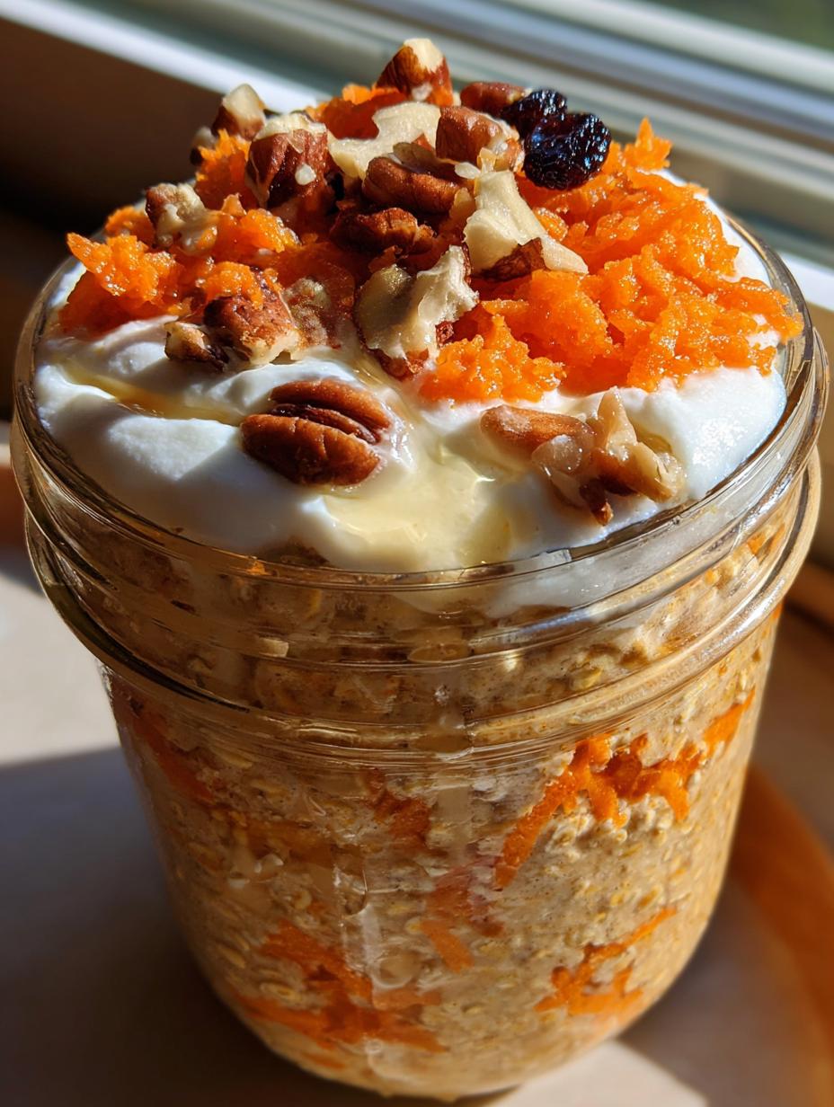 carrot cake overnight oats - detail 2