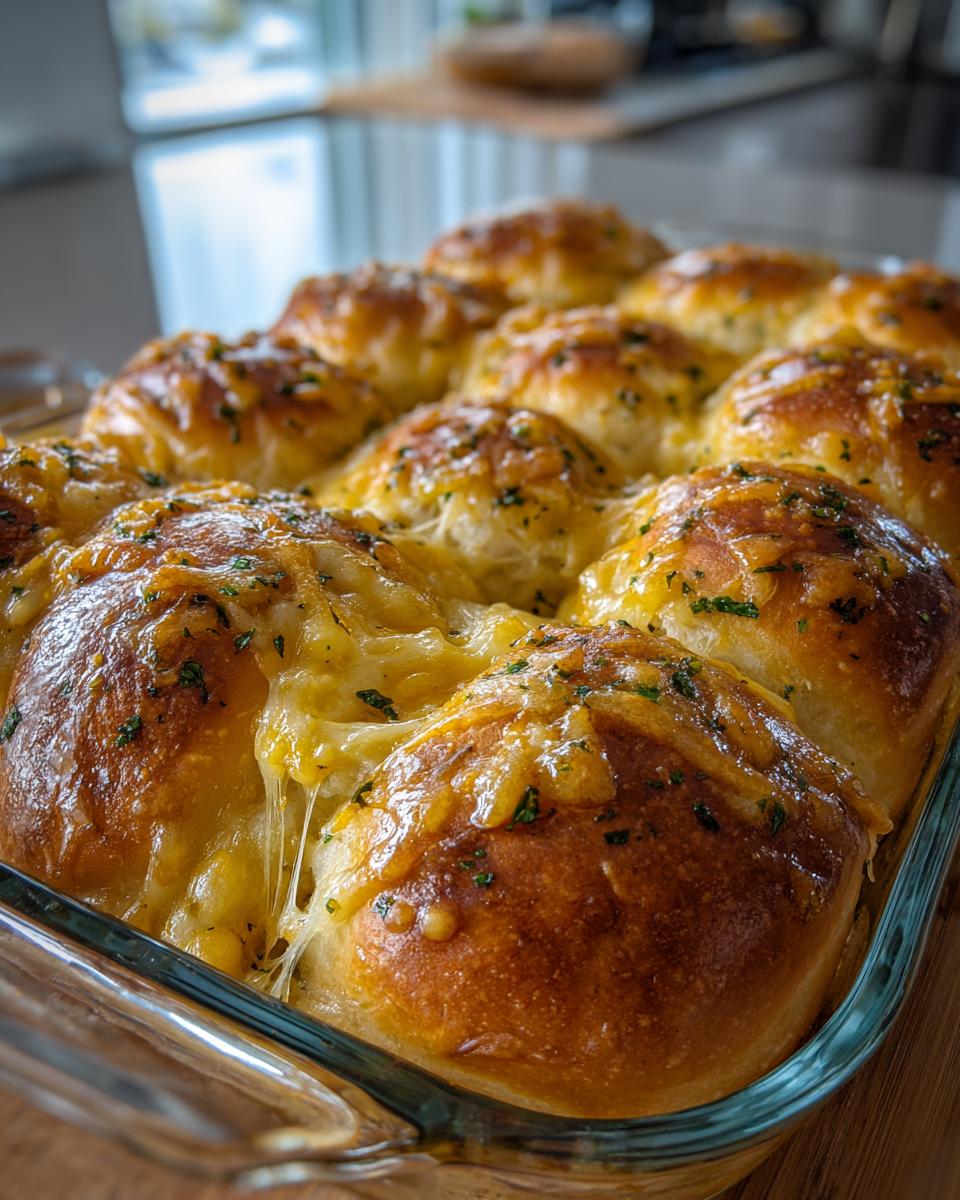 cheesy Hawaiian roll garlic bread - detail 1
