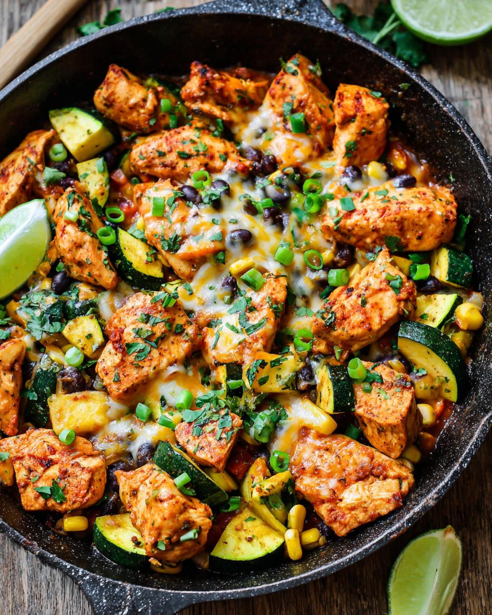 chicken and zucchini skillet - detail 1