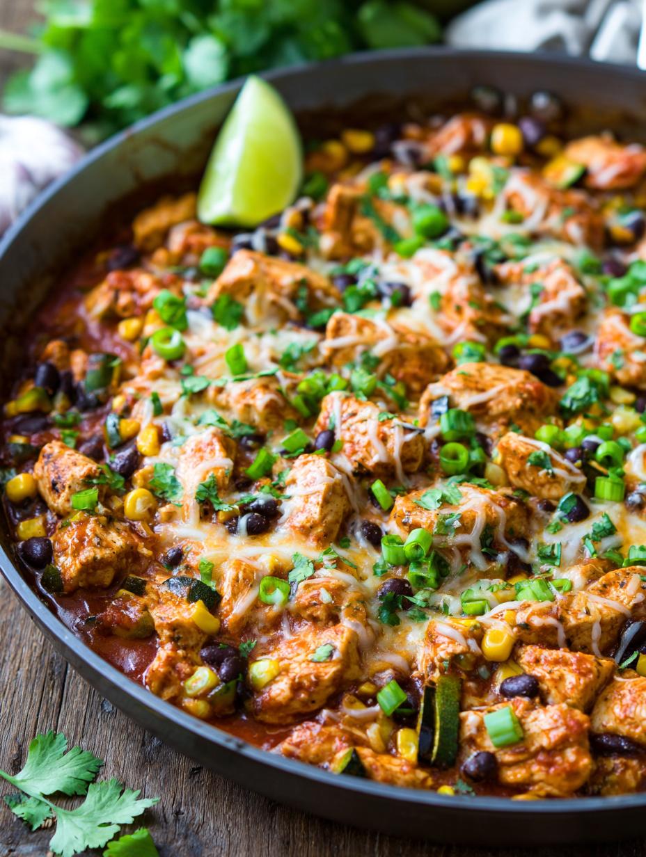 chicken and zucchini skillet - detail 2