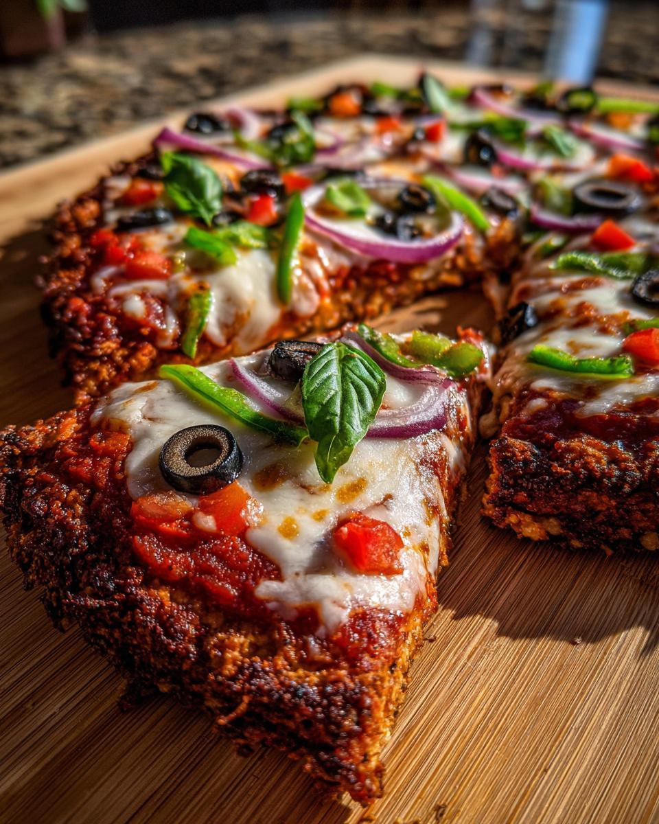 chicken crust pizza - detail 1