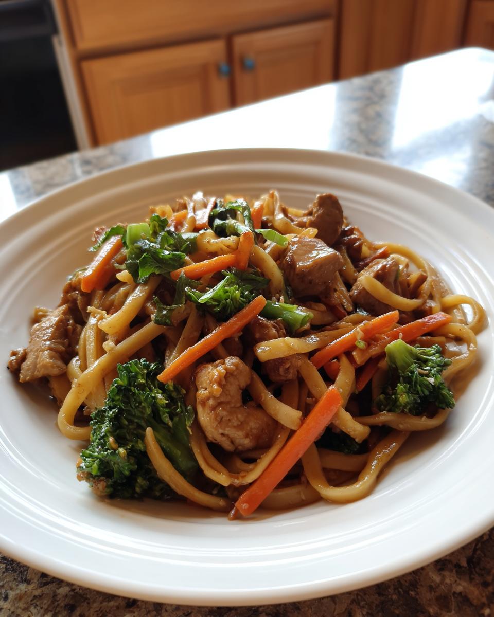 chicken lo mein - detail 1