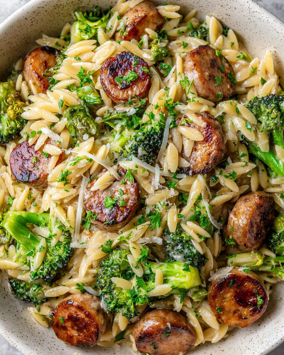 Amazing chicken sausage broccoli orzo in 1 pot 4 chicken sausage broccoli orzo - detail 1