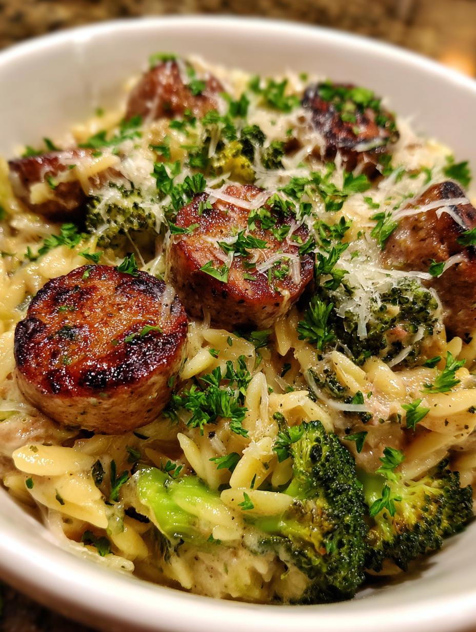 Amazing chicken sausage broccoli orzo in 1 pot 5 chicken sausage broccoli orzo - detail 2
