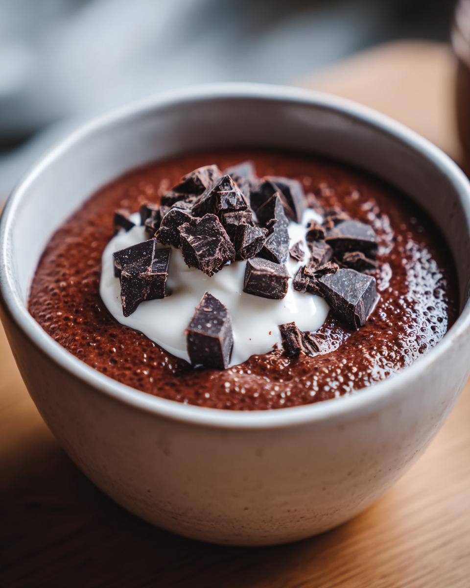chocolate chia pudding - detail 2