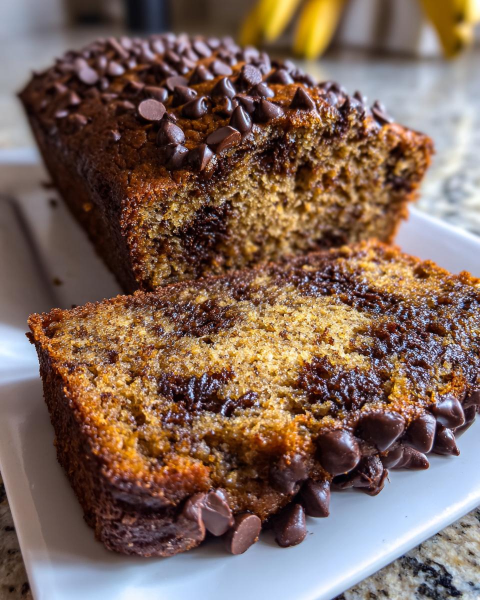 chocolate chip banana bread - detail 1