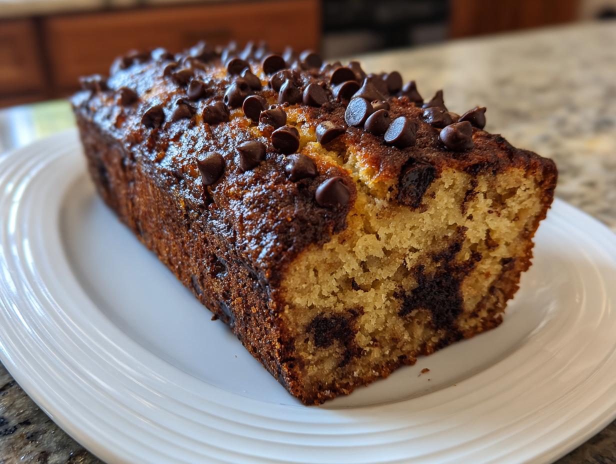 Amazing chocolate chip banana bread in 50 mins