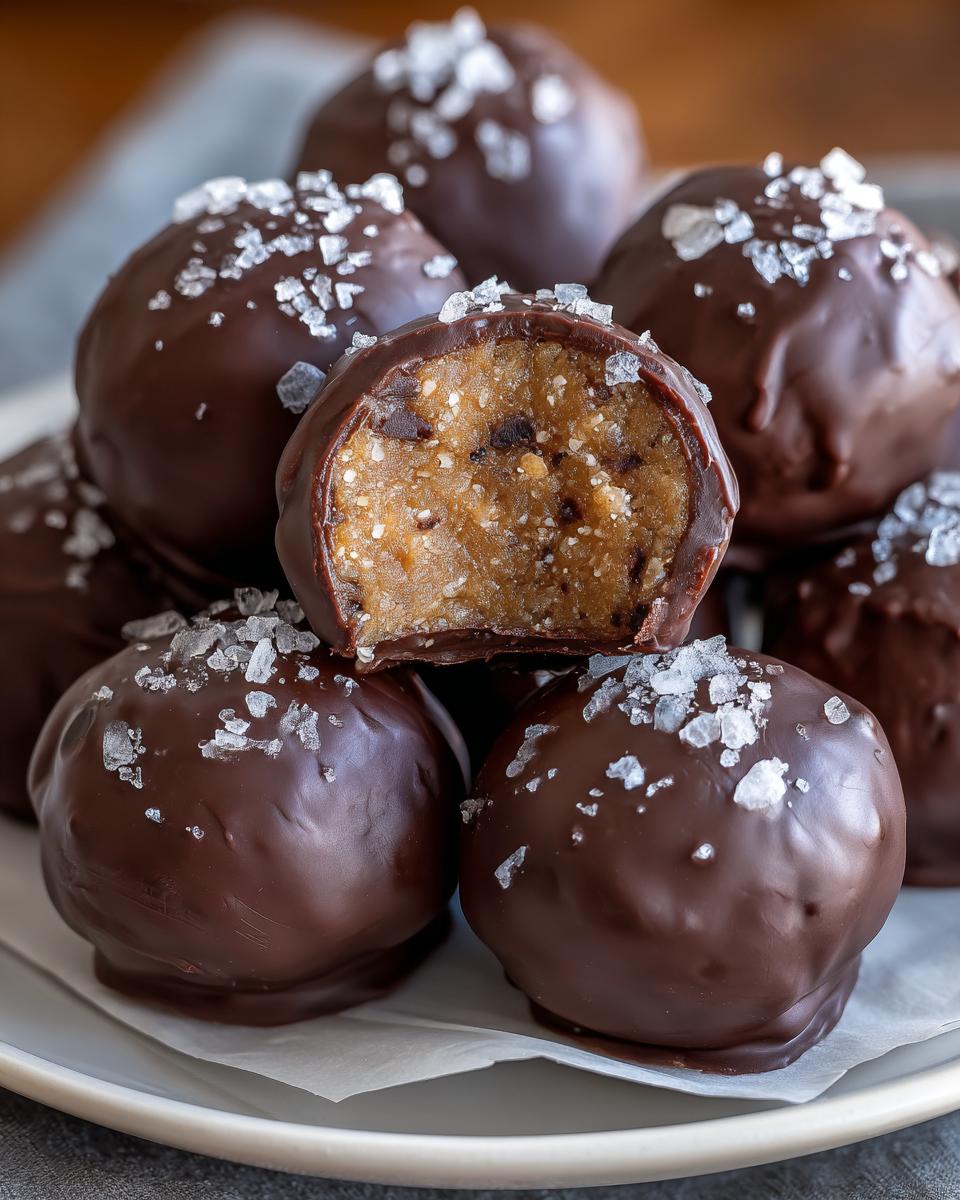 Amazing 145 Cal chocolate covered cookie dough balls 4 chocolate covered cookie dough balls - detail 1