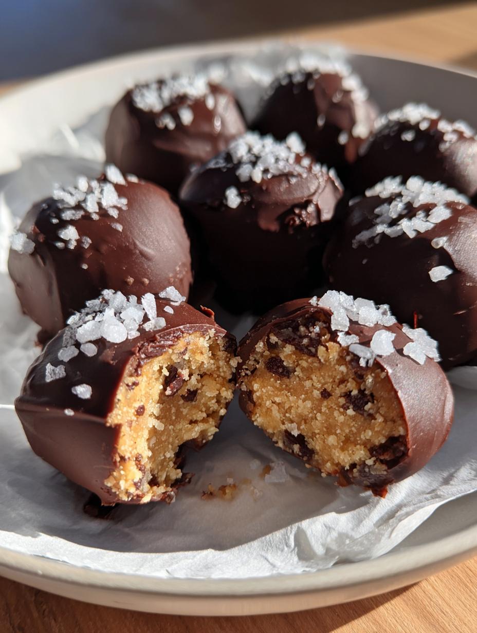 Amazing 145 Cal chocolate covered cookie dough balls 5 chocolate covered cookie dough balls - detail 2