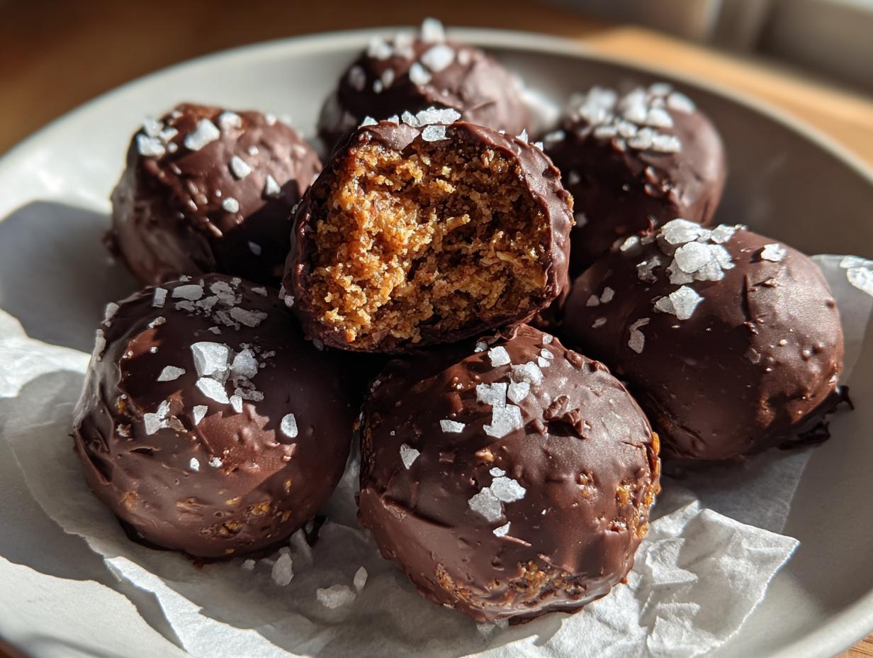 Amazing 145 Cal chocolate covered cookie dough balls