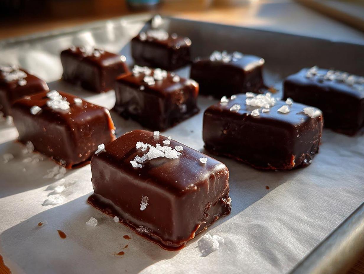 Divine chocolate date caramels in 1 easy batch