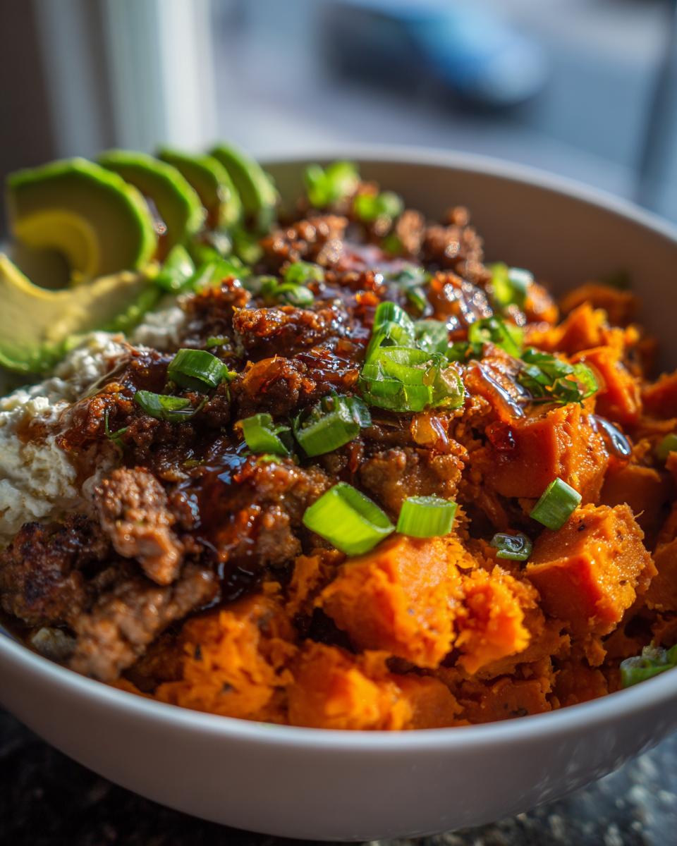 Amazing 4-Ingredient cottage cheese sweet potato beef bowl 4 cottage cheese sweet potato beef bowl - detail 1
