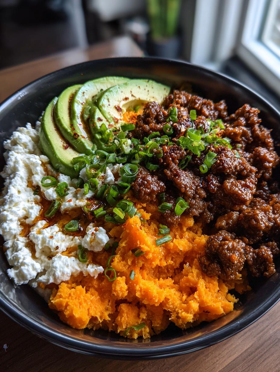 Amazing 4-Ingredient cottage cheese sweet potato beef bowl 5 cottage cheese sweet potato beef bowl - detail 2