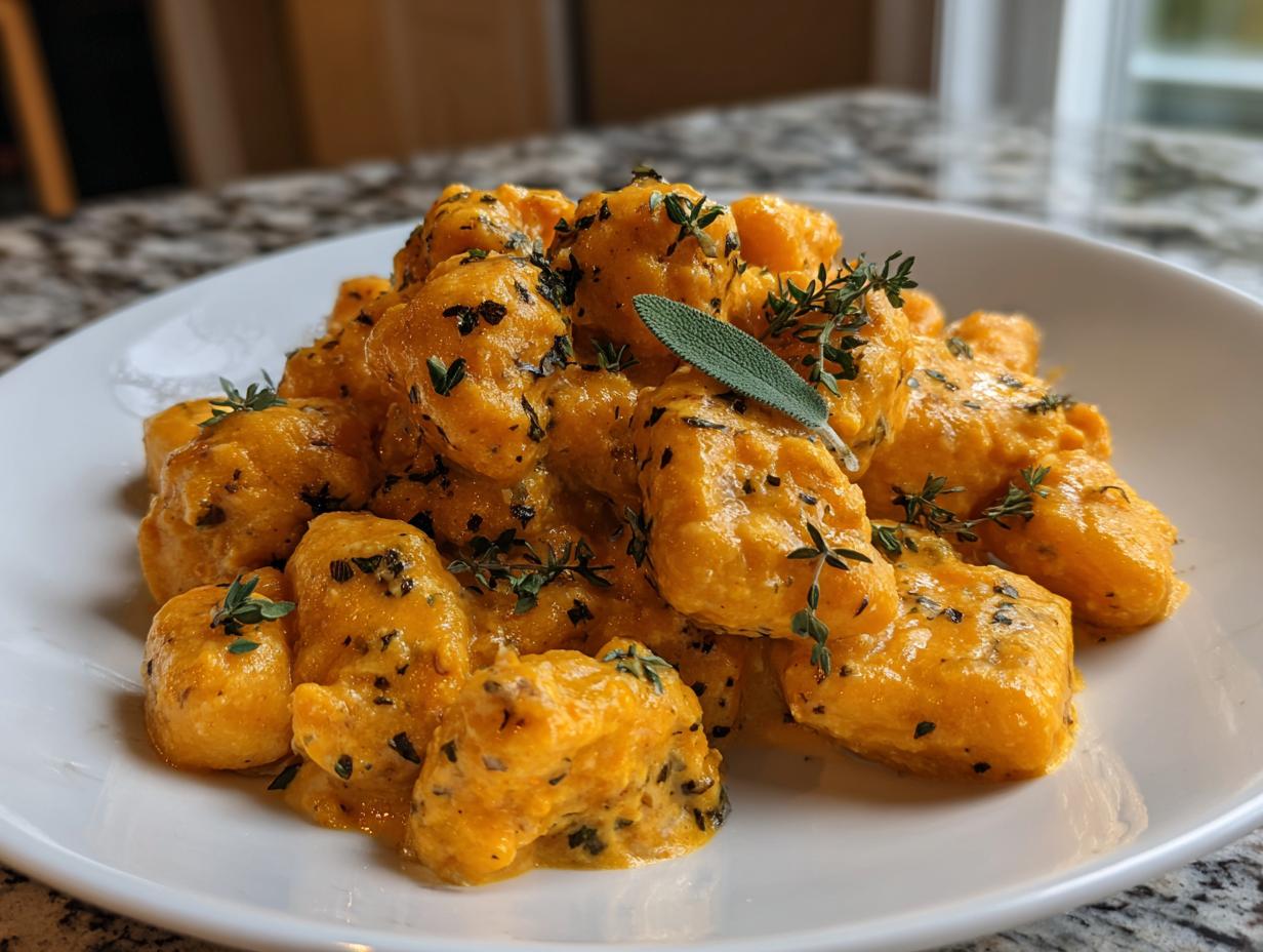 Amazing 40-minute creamy butternut squash gnocchi with sausage