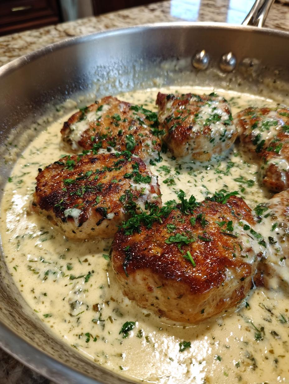 creamy garlic chicken - detail 2