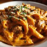creamy ground beef pasta
