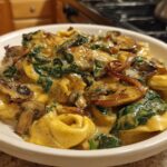 creamy spinach mushroom tortellini