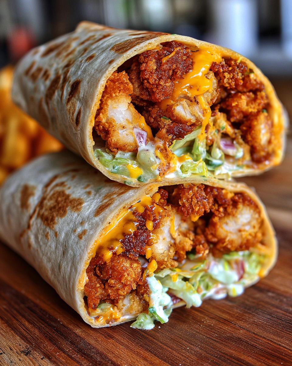 crispy chicken ranch wrap - detail 1