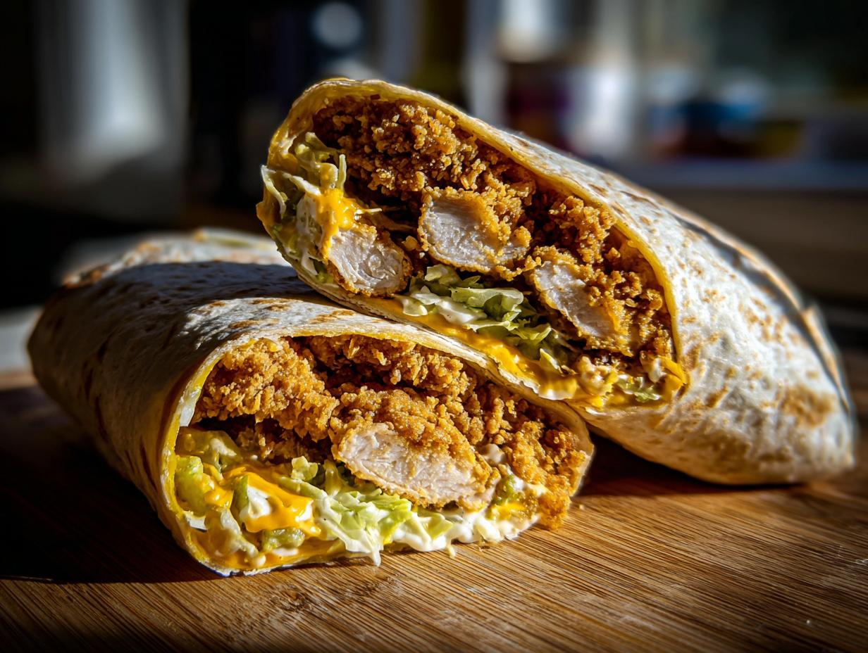 Amazing 30-Min Crispy Chicken Ranch Wrap