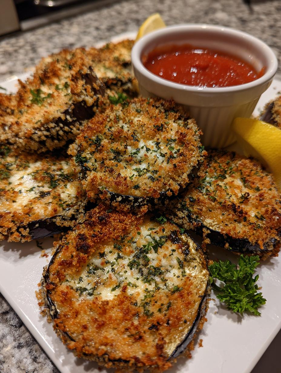 crispy oven baked eggplant - detail 2