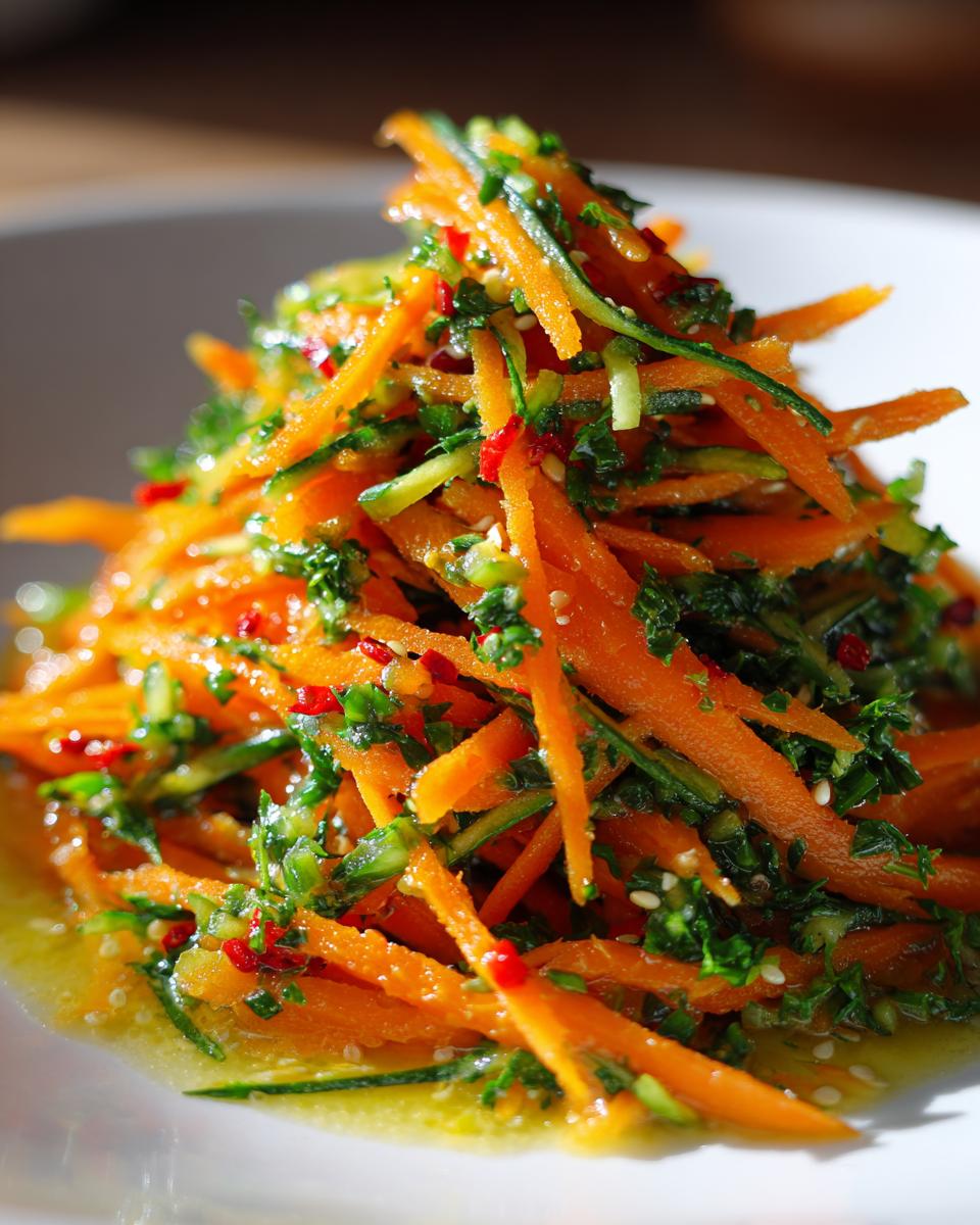 cucumber carrot salad - detail 1