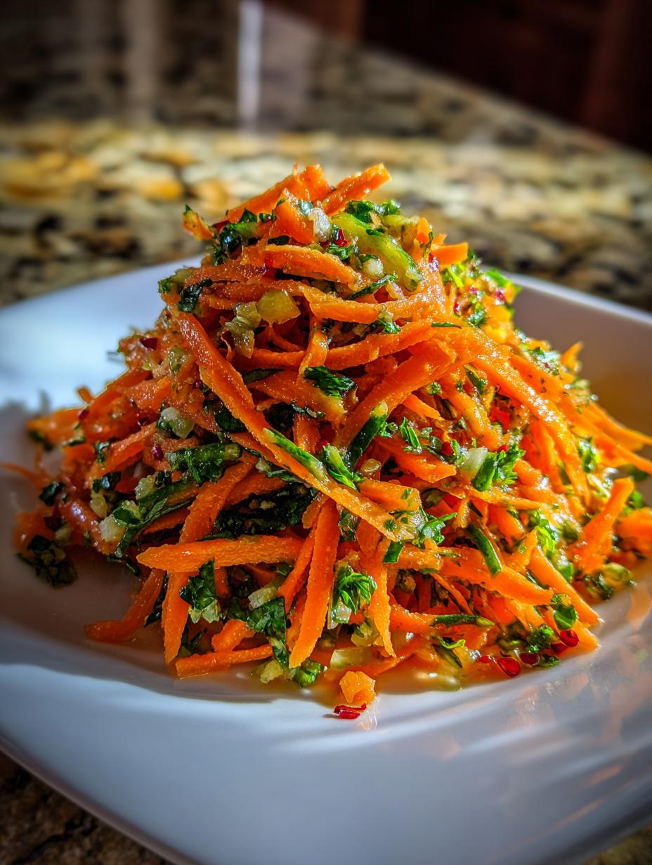 cucumber carrot salad - detail 2