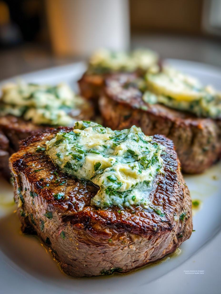 Amazing filet mignon with garlic herb butter 1 5 filet mignon with garlic herb butter - detail 2